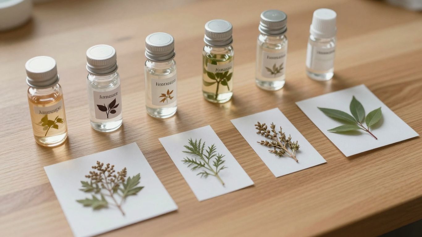 Homeopathic remedies and ingredients on a wooden surface.