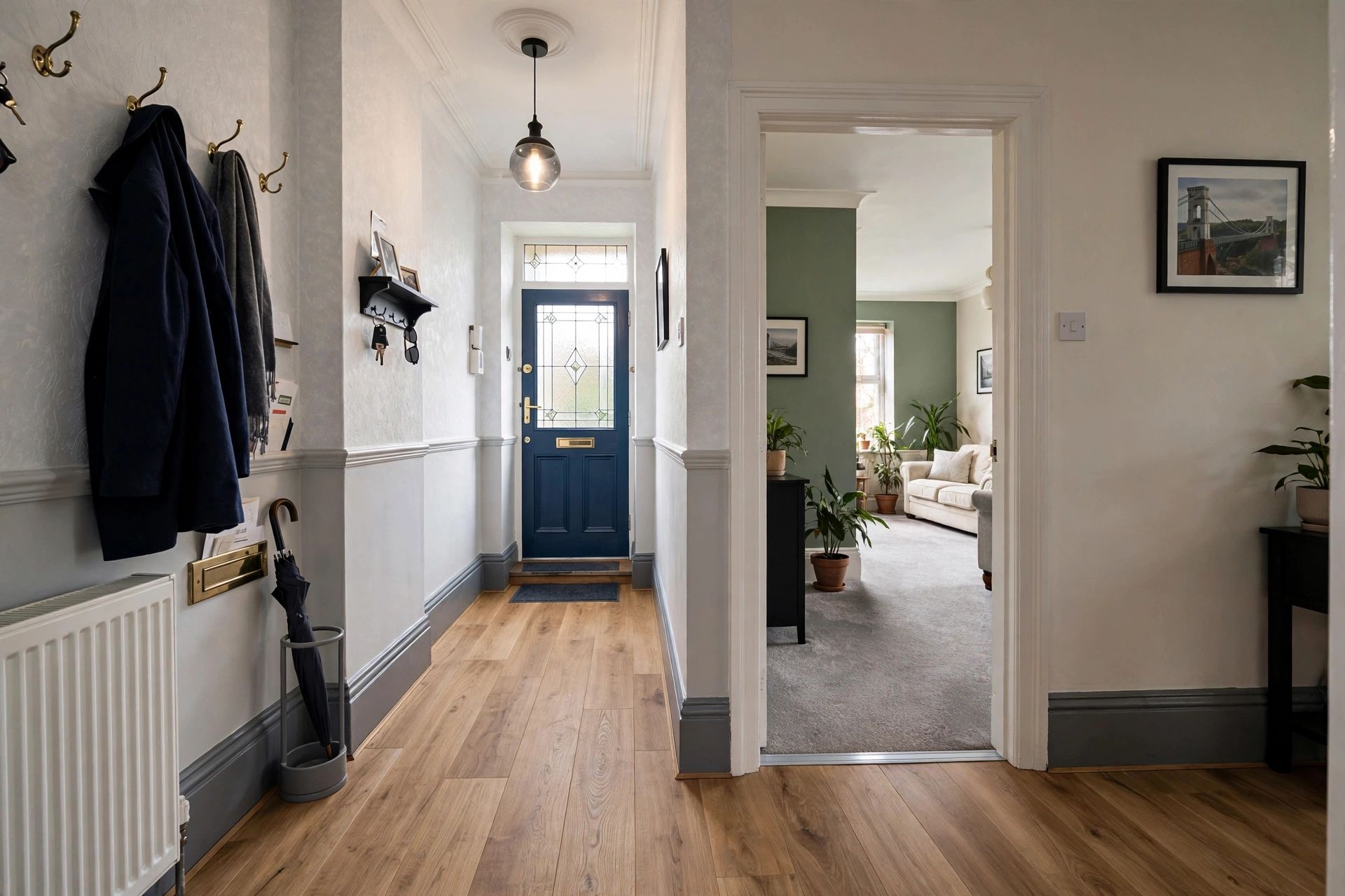 LVT fitted through a Bristol hallway, with a neat transition at the doorway
