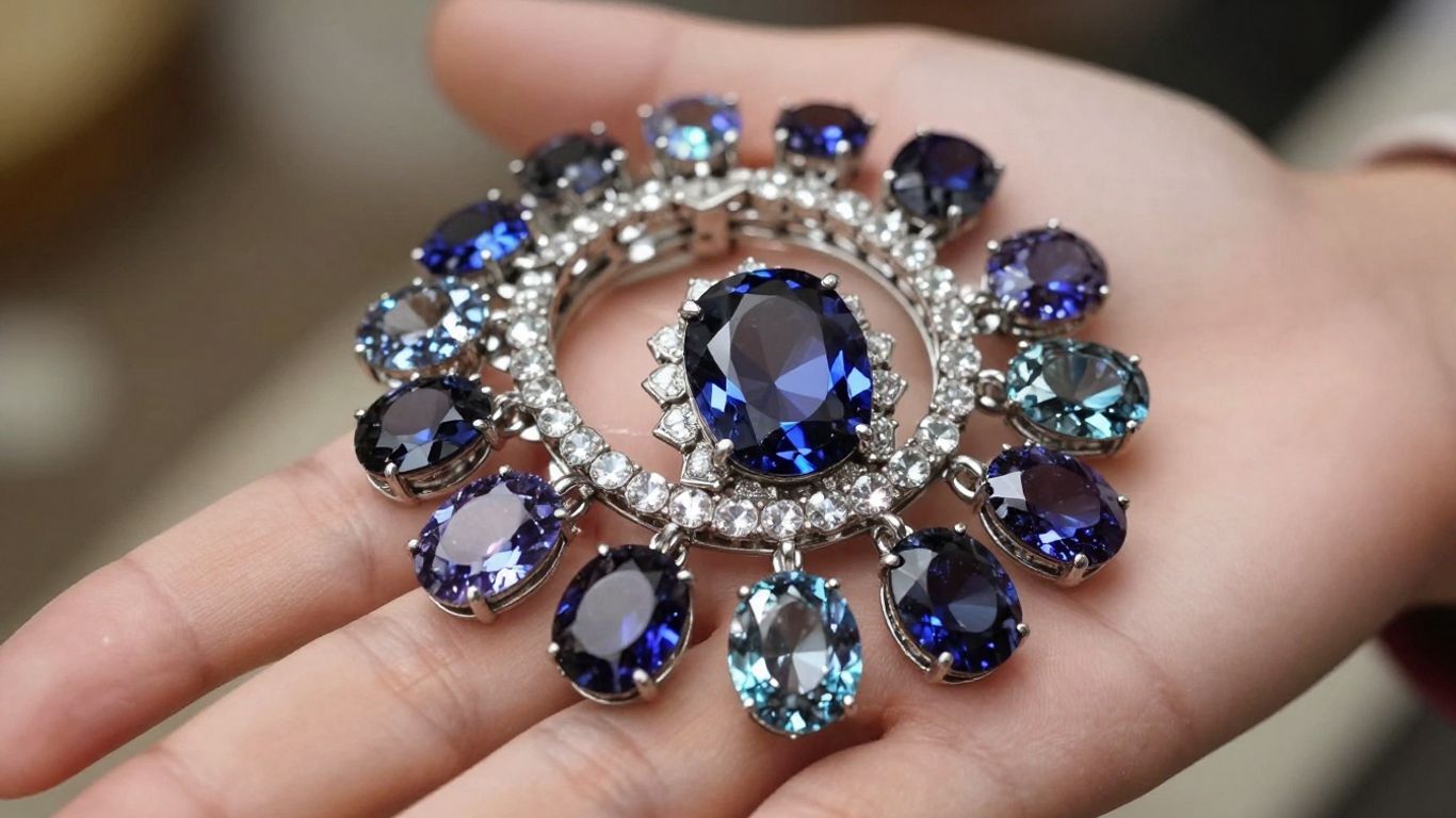 Festive jewellery with deep gemstone hues.