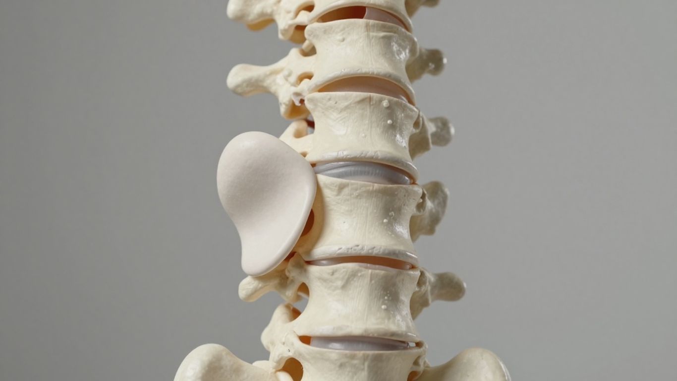 Bulging disc in a spine model.