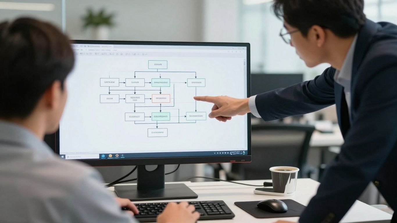 Zoho One smart offboarding process visualization.
