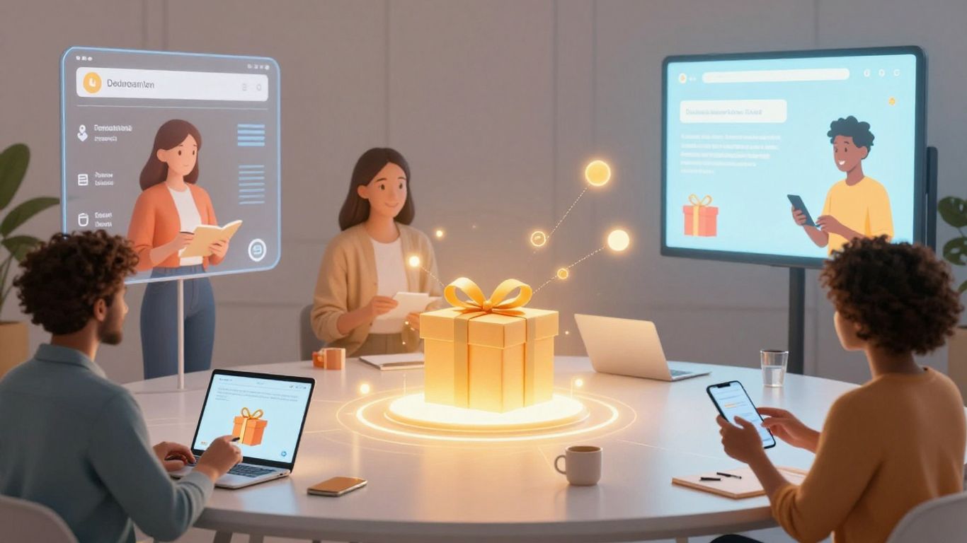 Customers receiving personalized digital gifts and experiences.