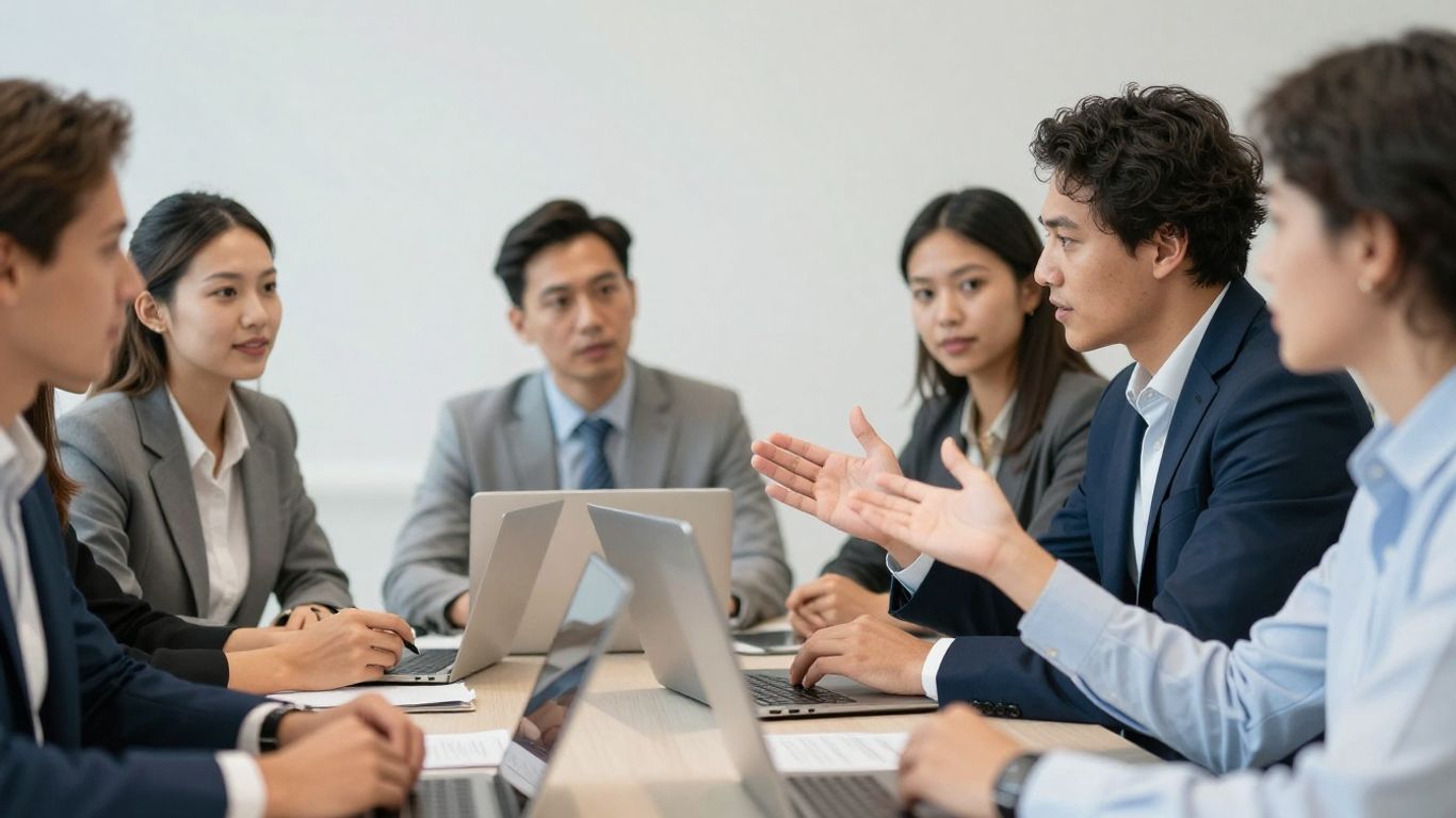 Team zeigt Flexibilität im Büro