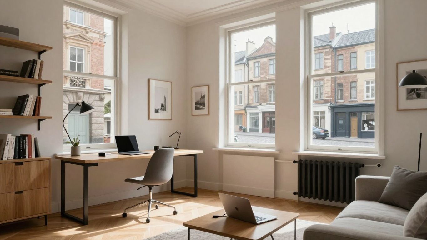 A cozy apartment with modern workspace in Prague