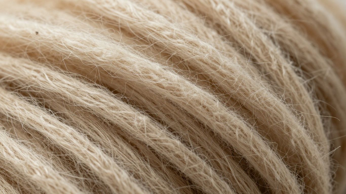 Close-up of soft Merino wool fibers