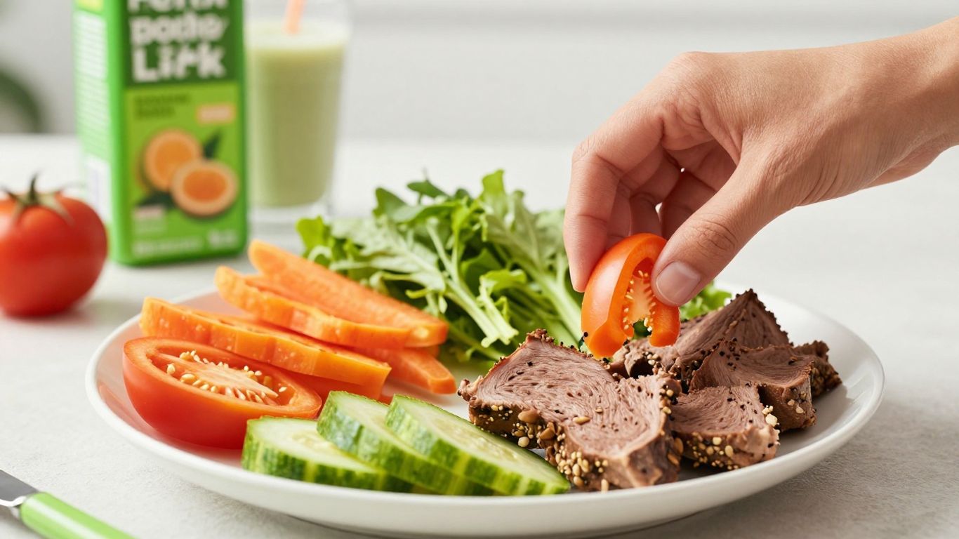 Herbalife meal plan with fresh ingredients and shake