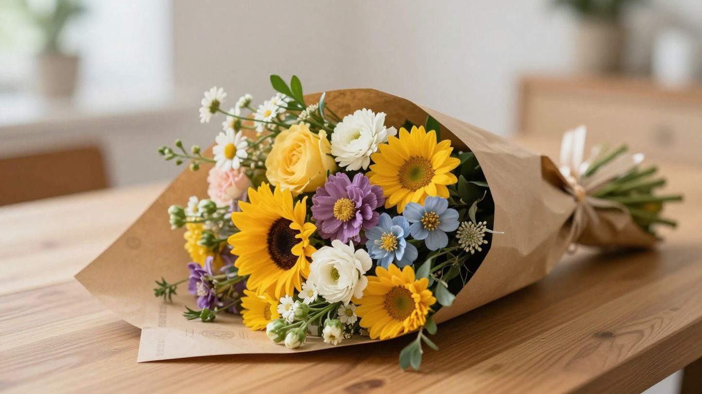 A vibrant bouquet of fresh flowers