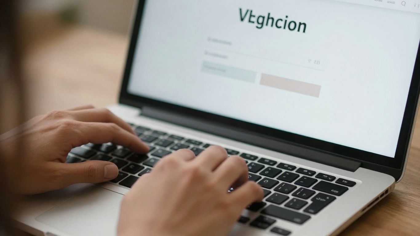 Person logging into federal student loan account online.