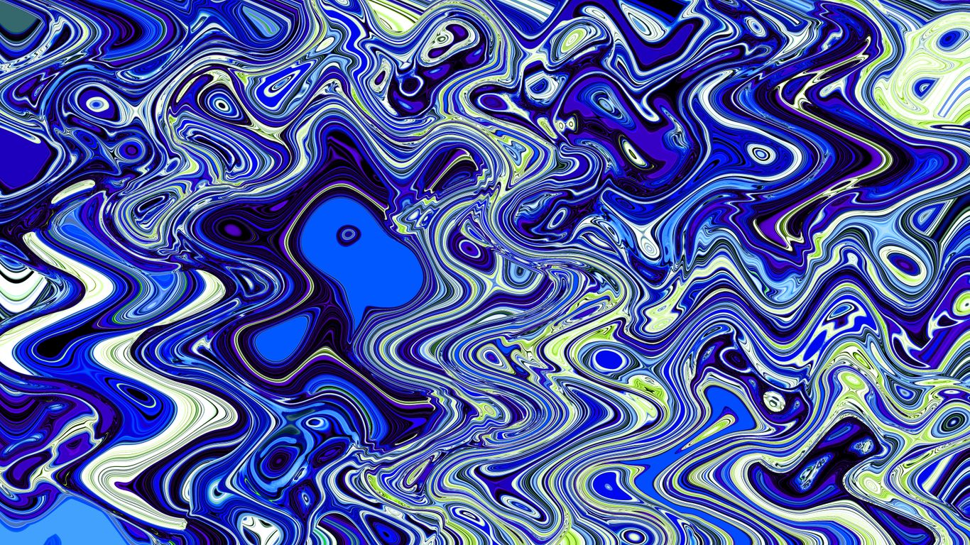 Abstract blue and white wavy pattern creates a visual effect.