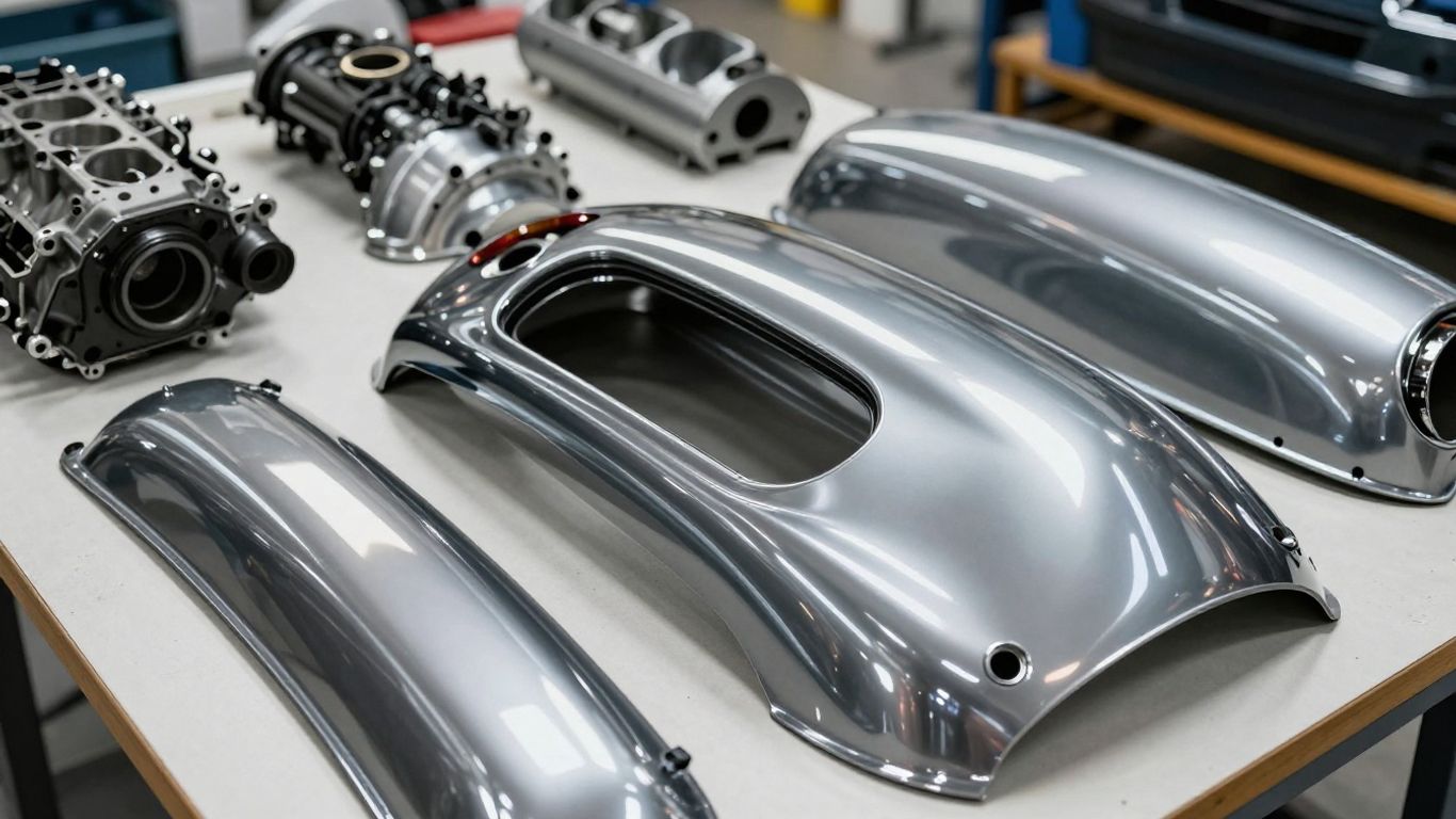 Fiat car parts in a Brisbane workshop.