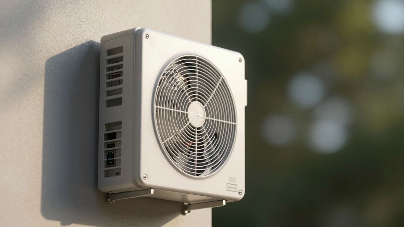 Onduleur Huawei avec ports de connectivité visibles.