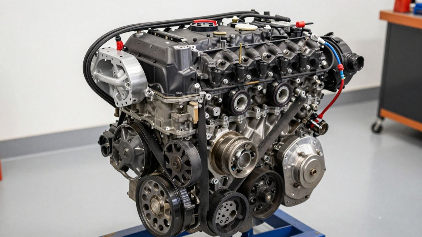 Used Subaru engine ready for inspection