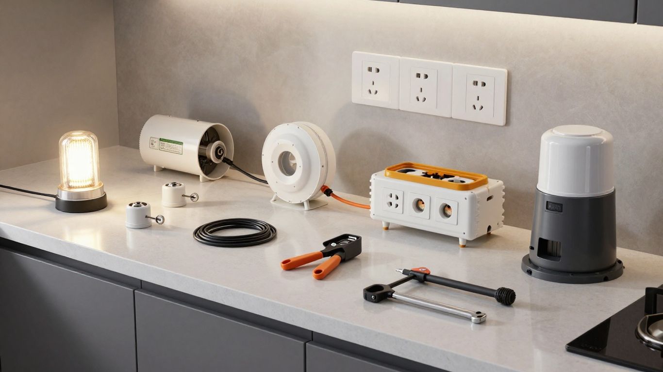 Kitchen electrical remodel for storm ready cooking safety.