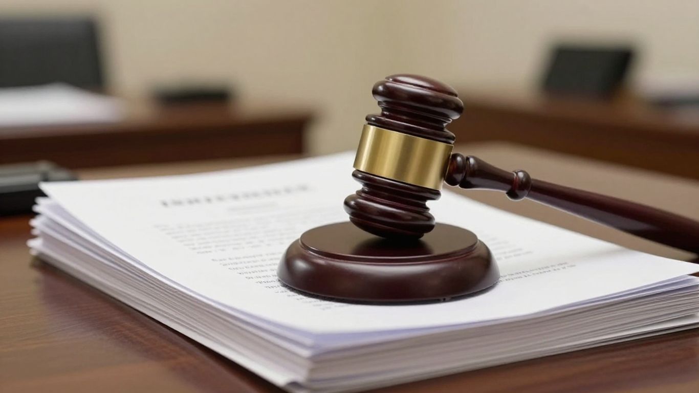 Gavel on legal documents, immigration case information