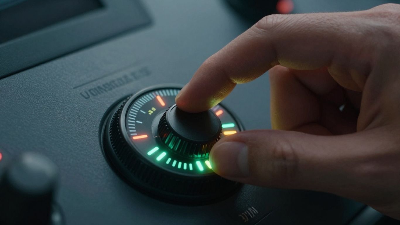 Hand adjusting a control dial for optimization