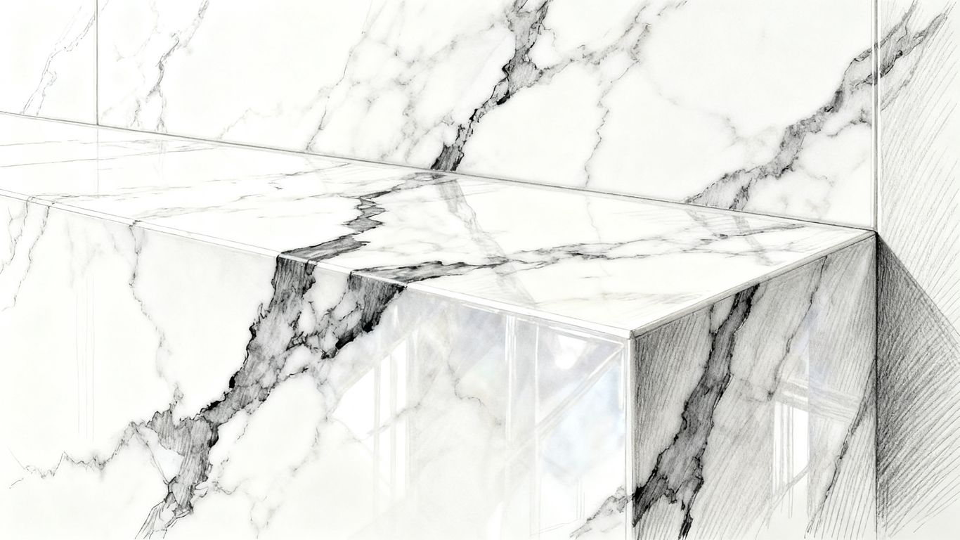 Sunlit stone textured wall