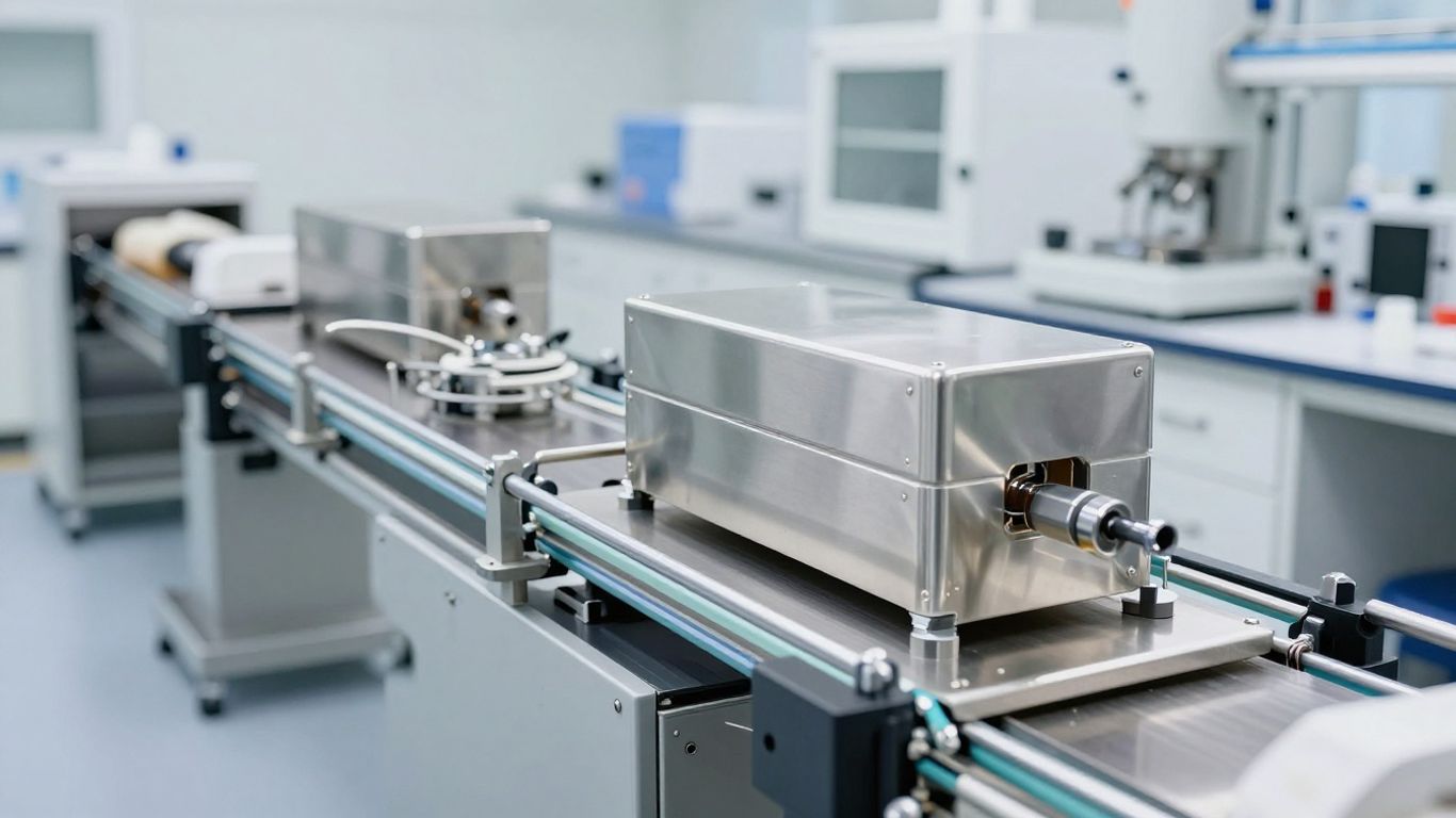 Instalaciones de laboratorio farmacéutico con equipo moderno