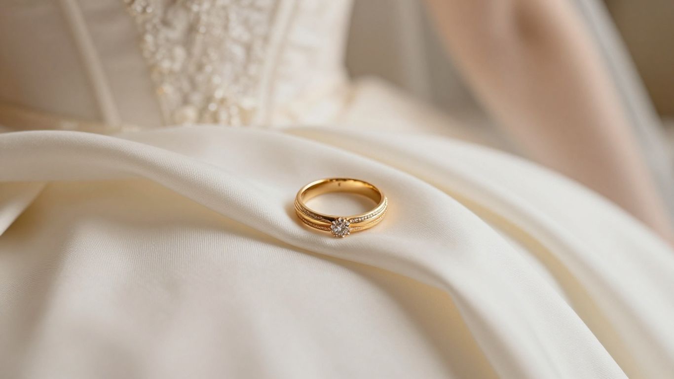 Elegant gold jewelry sets displayed on soft silk fabric