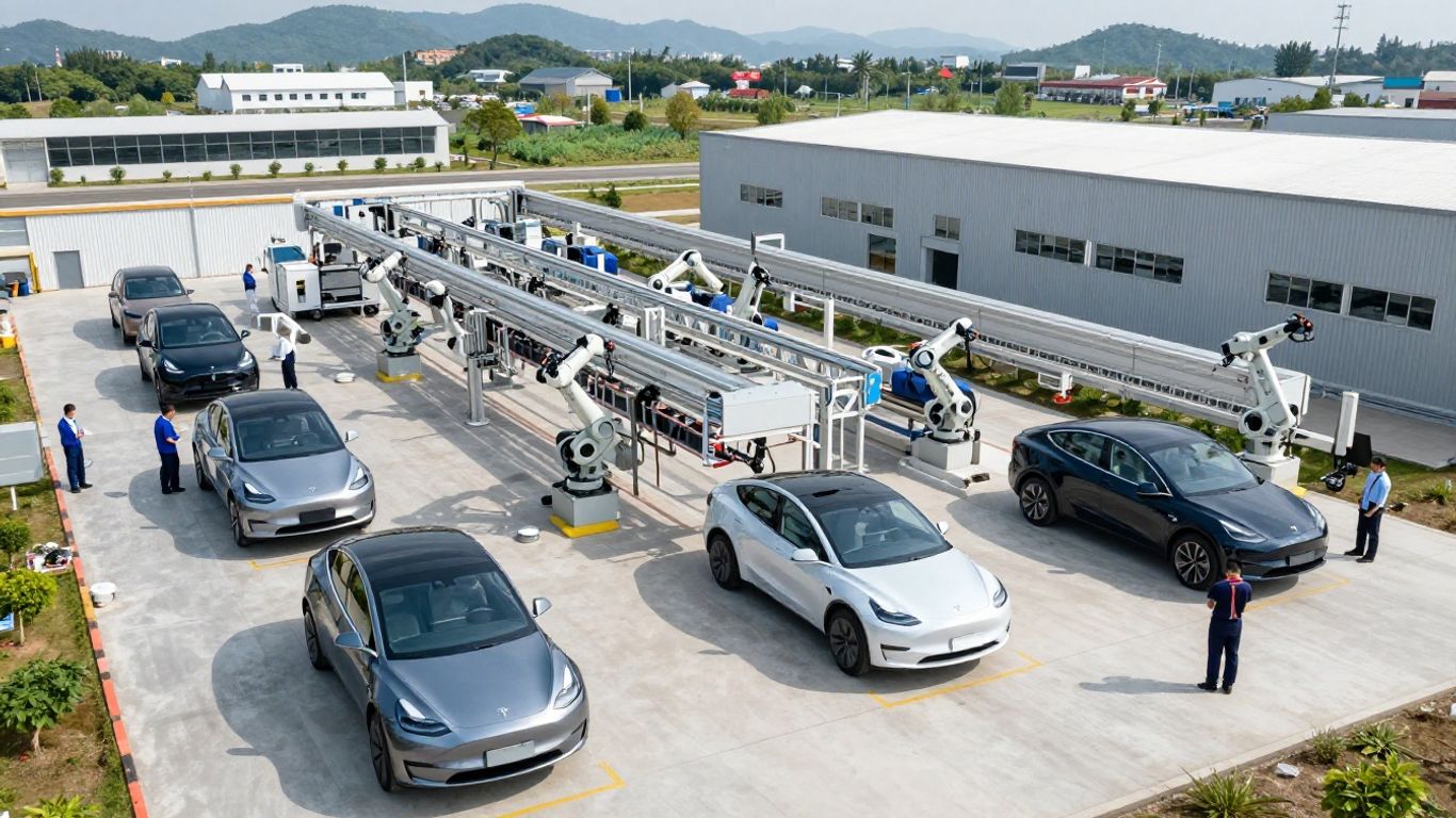 Tesla factories with cars being built worldwide in 2026