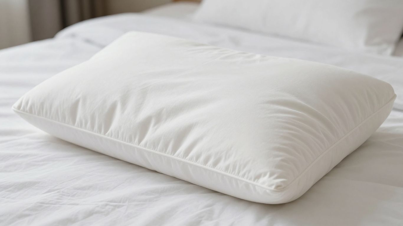 Tempur-Pedic memory foam body pillow on a bed.