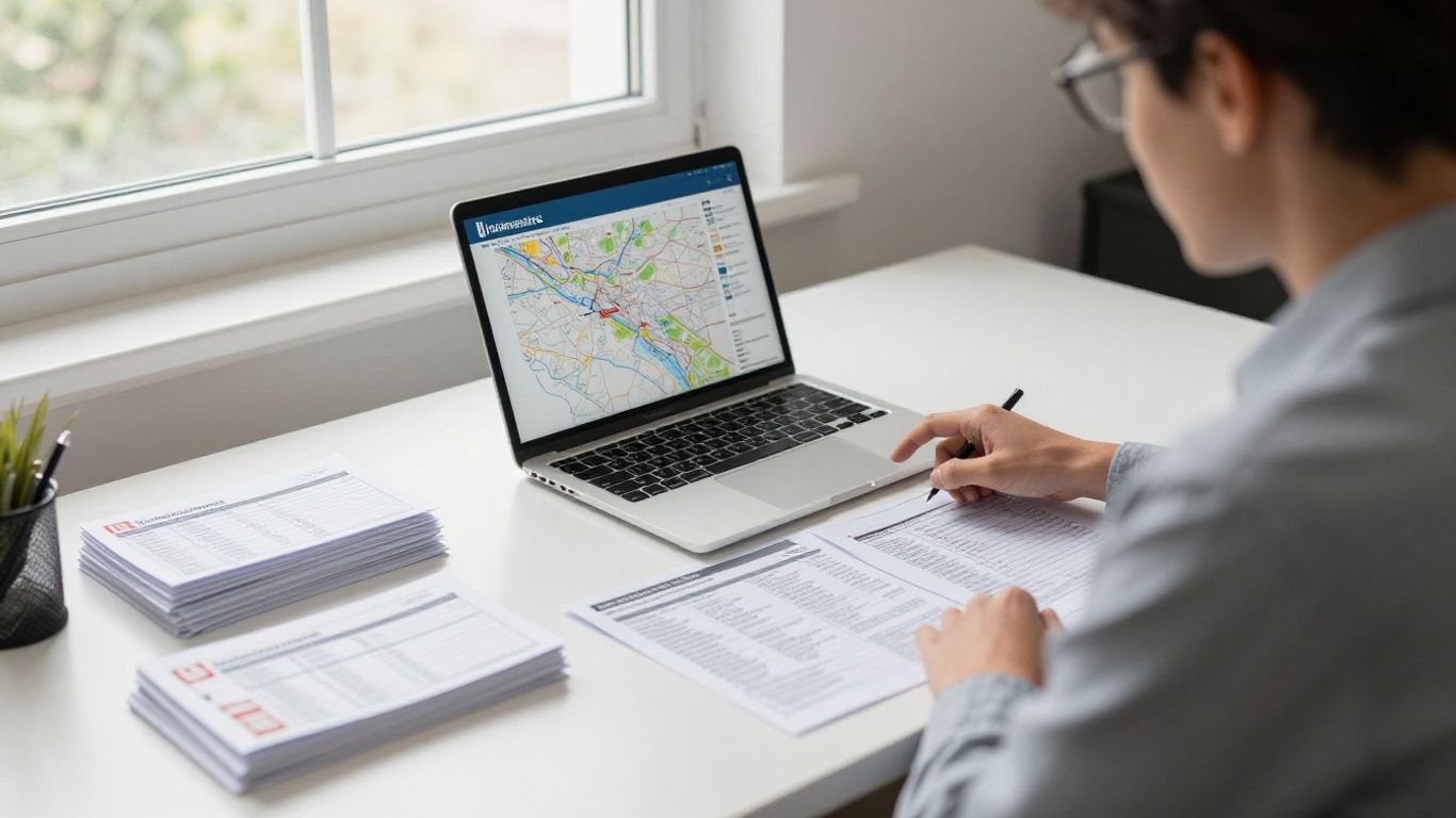 Producer reviewing a targeted household map