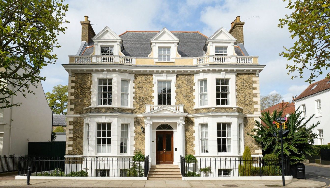 An elegant Edwardian semi-detached house in a Bristol conservation area like Redland, with well-maintained lime render