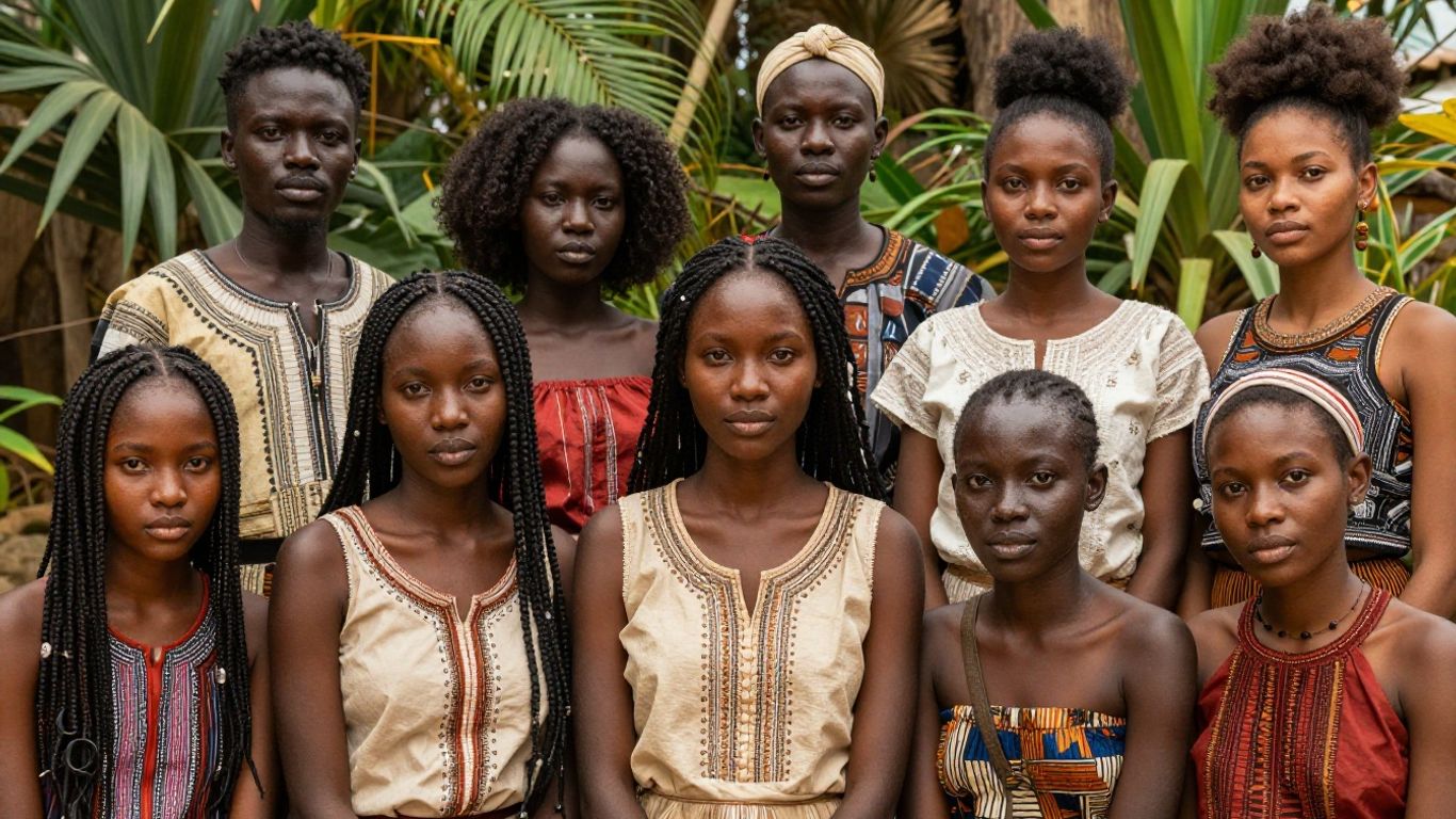Diverse individuals celebrating heritage beauty with natural styles.