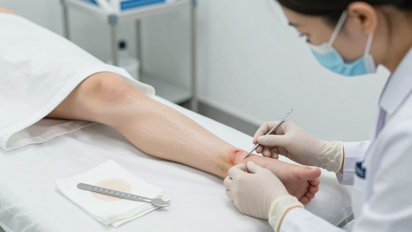 Clinical wound assessment before advanced dressing