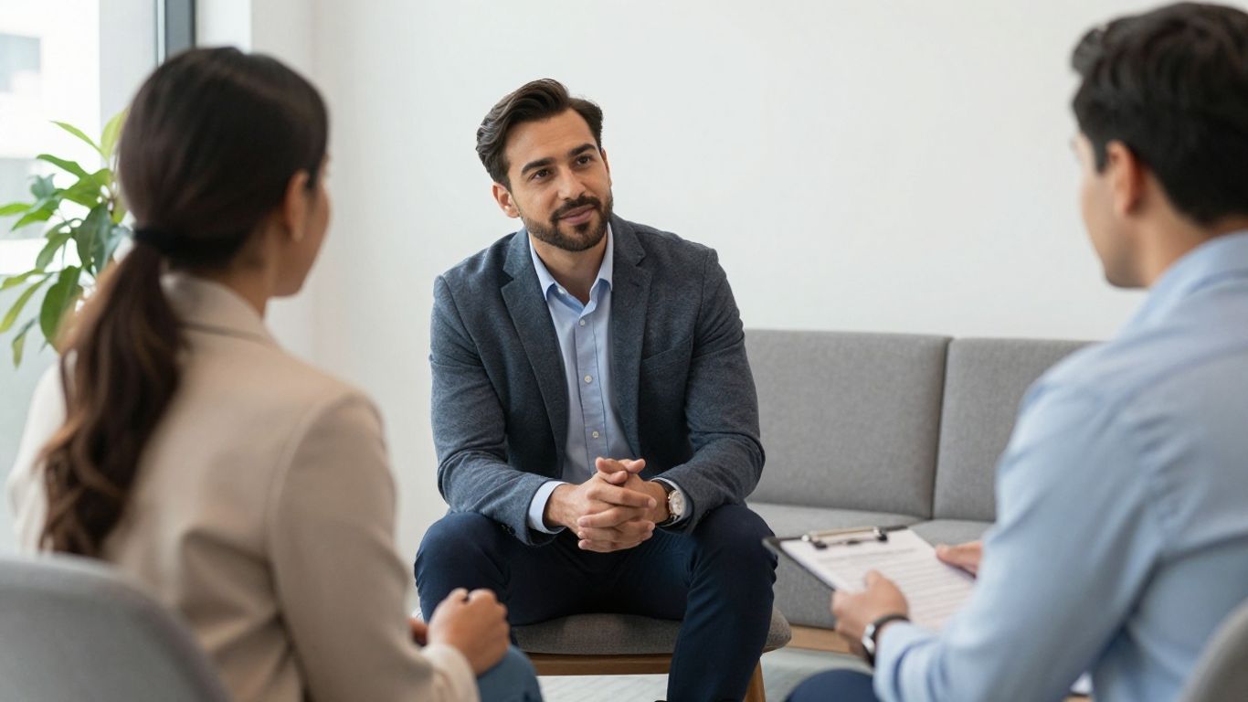 Immigration lawyer consulting with a client in Los Angeles.