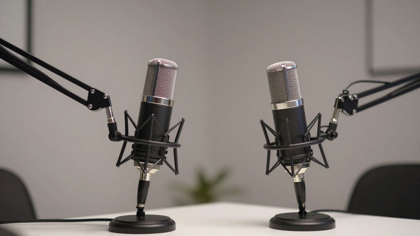 Studio audio equipment set up