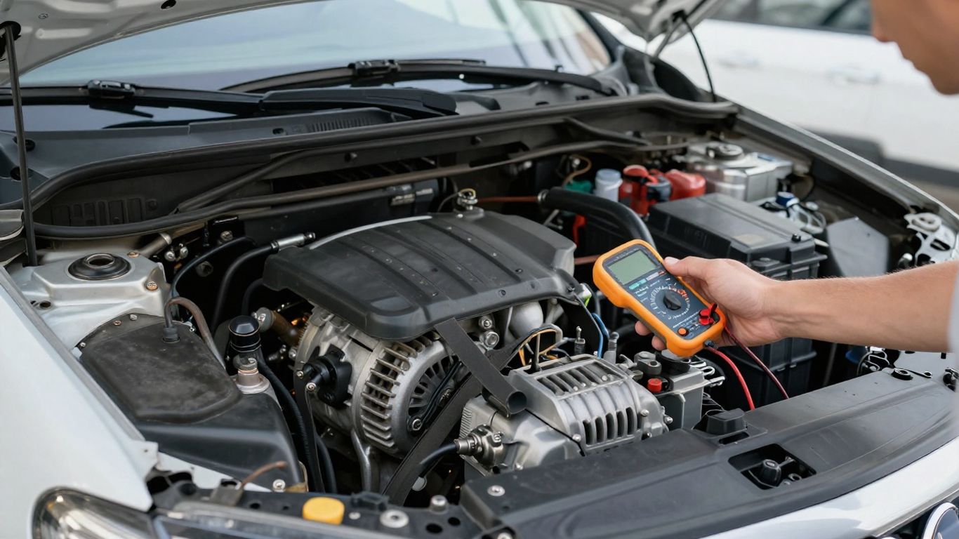 Charging system inspection under hood