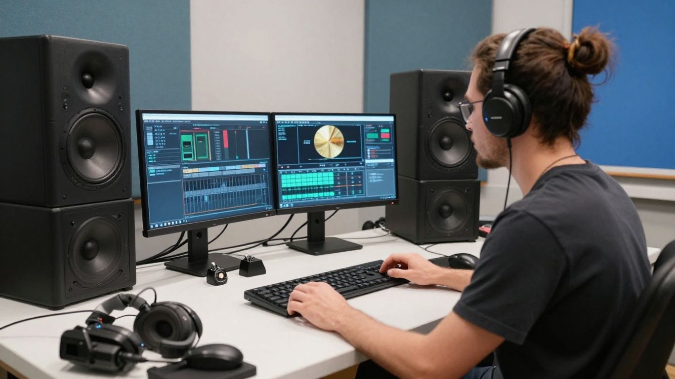 AI vocal studio producing professional music tracks