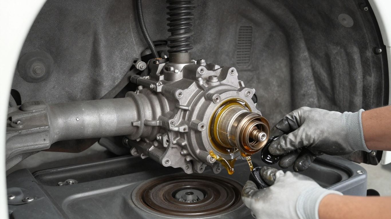 Clean gearbox casing after oil check