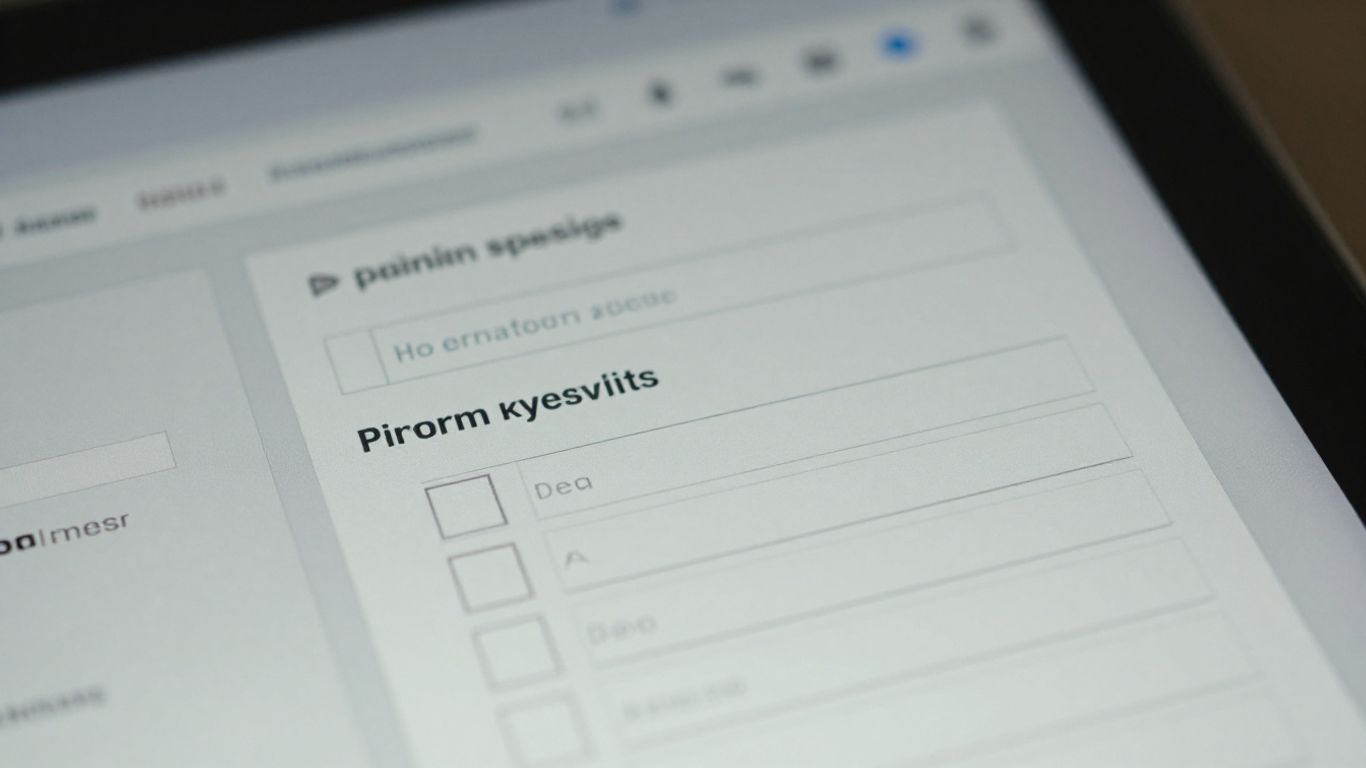 Fillable PDF form fields on a digital screen.