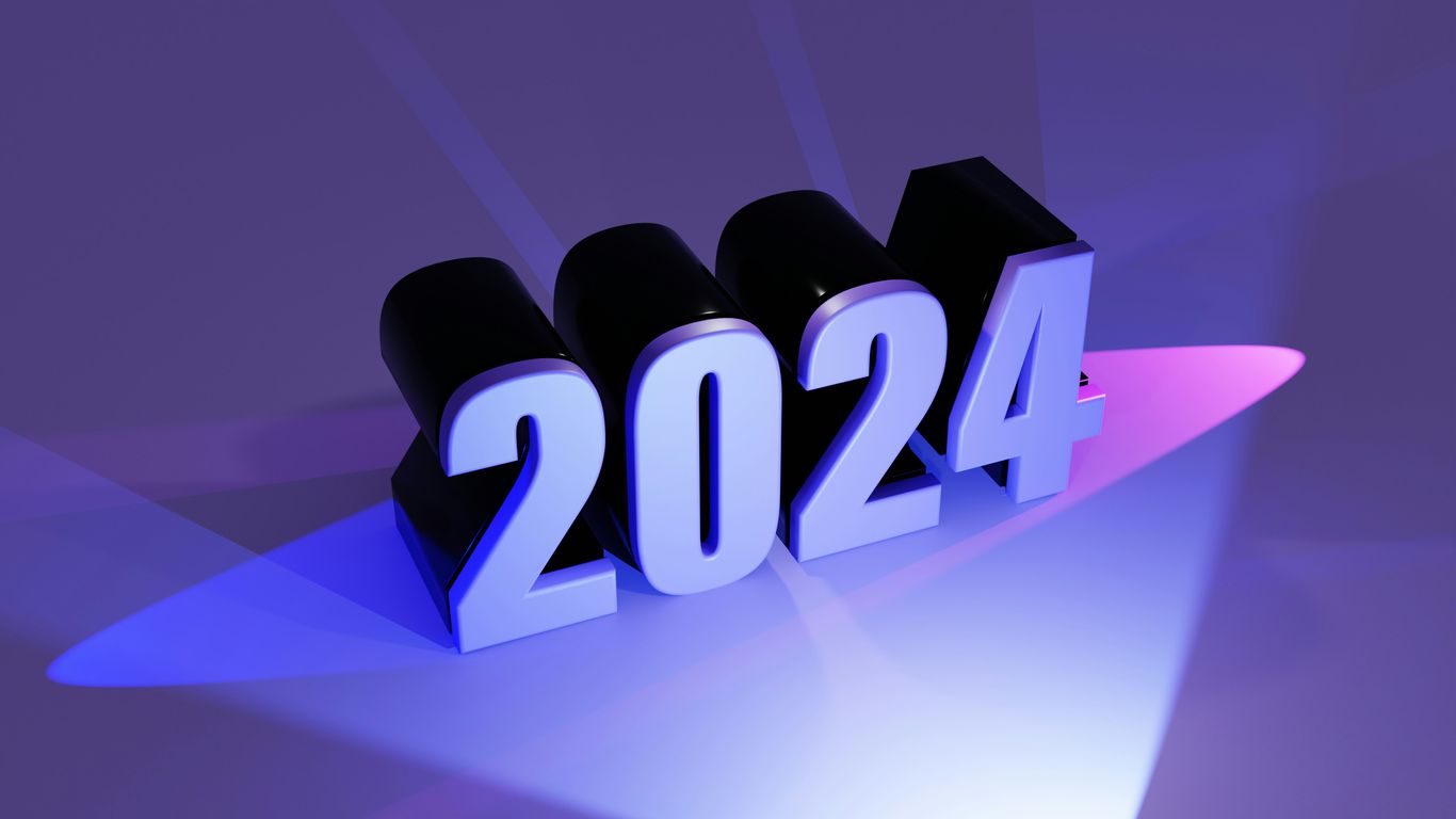 a purple and blue background with the number twenty four