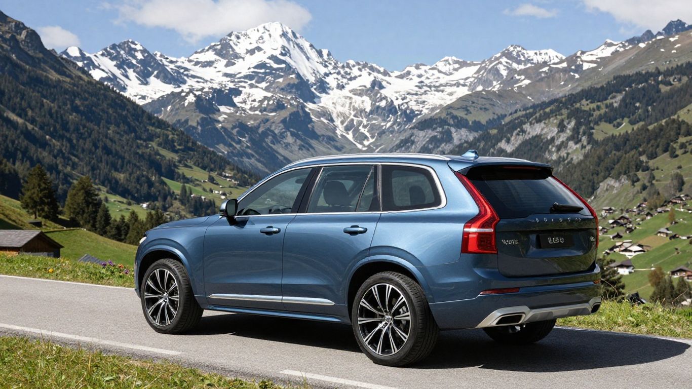 Volvo XC90 auf Schweizer Bergstraße