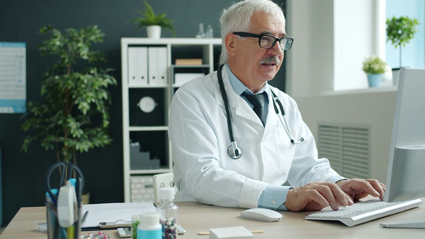 Healthcare professional in clinic