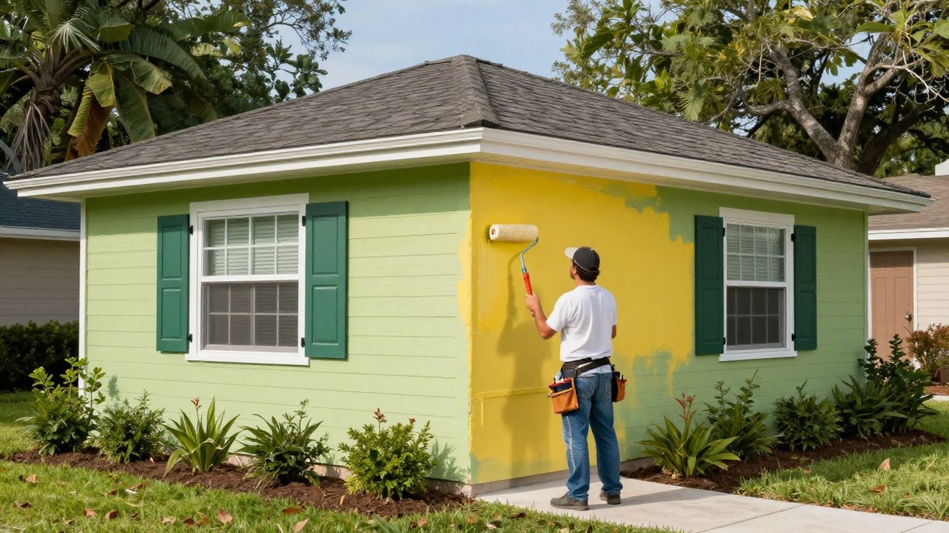 Orlando home exterior painting by professional painter.