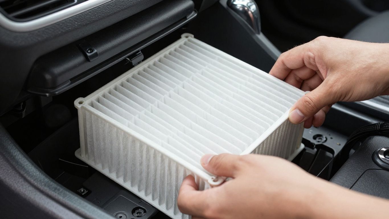 Clean engine air filter seated in housing