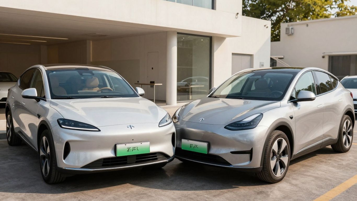 New and used electric cars side-by-side comparison.