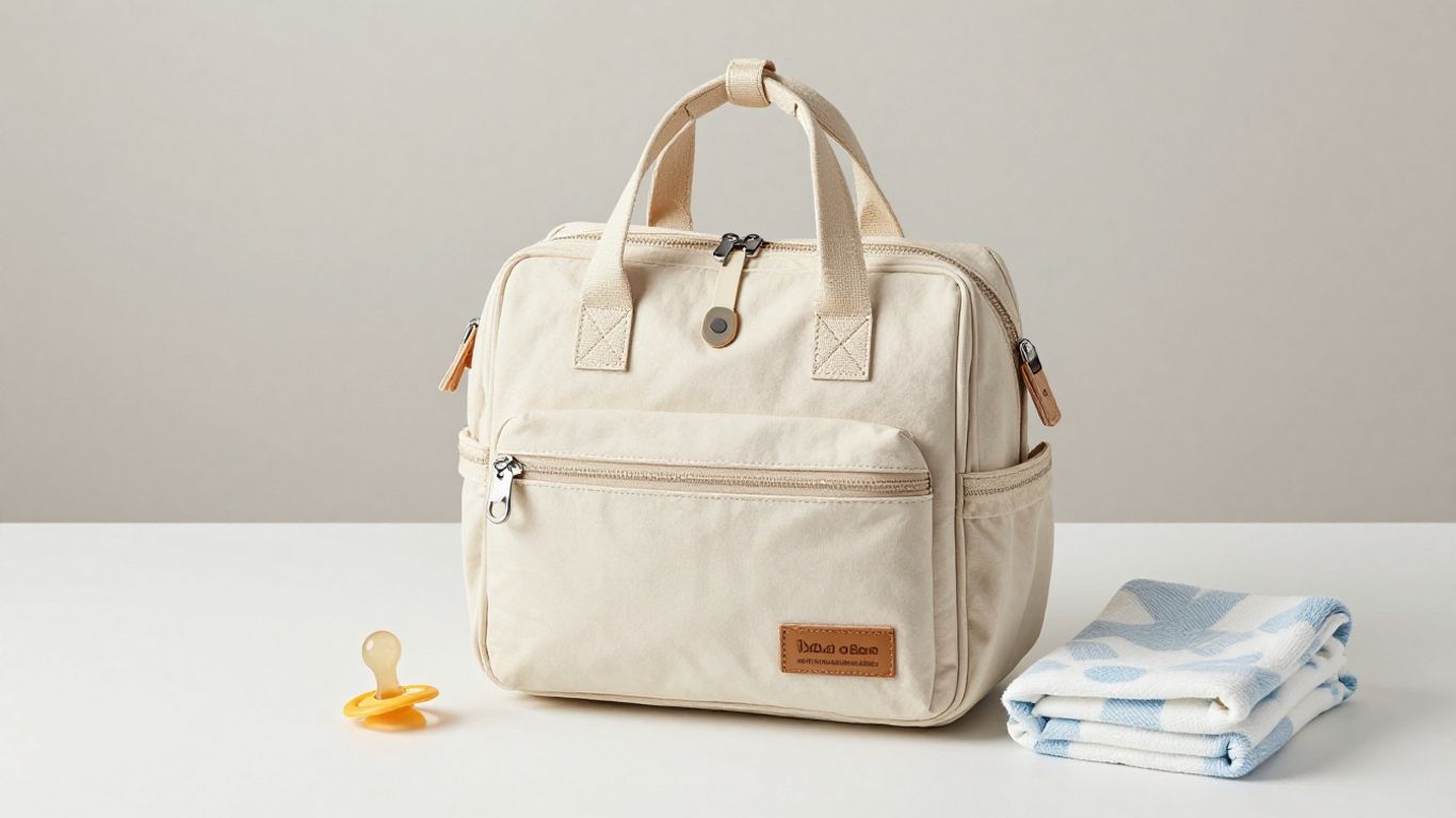 Stylish diaper bag alternative with baby essentials.