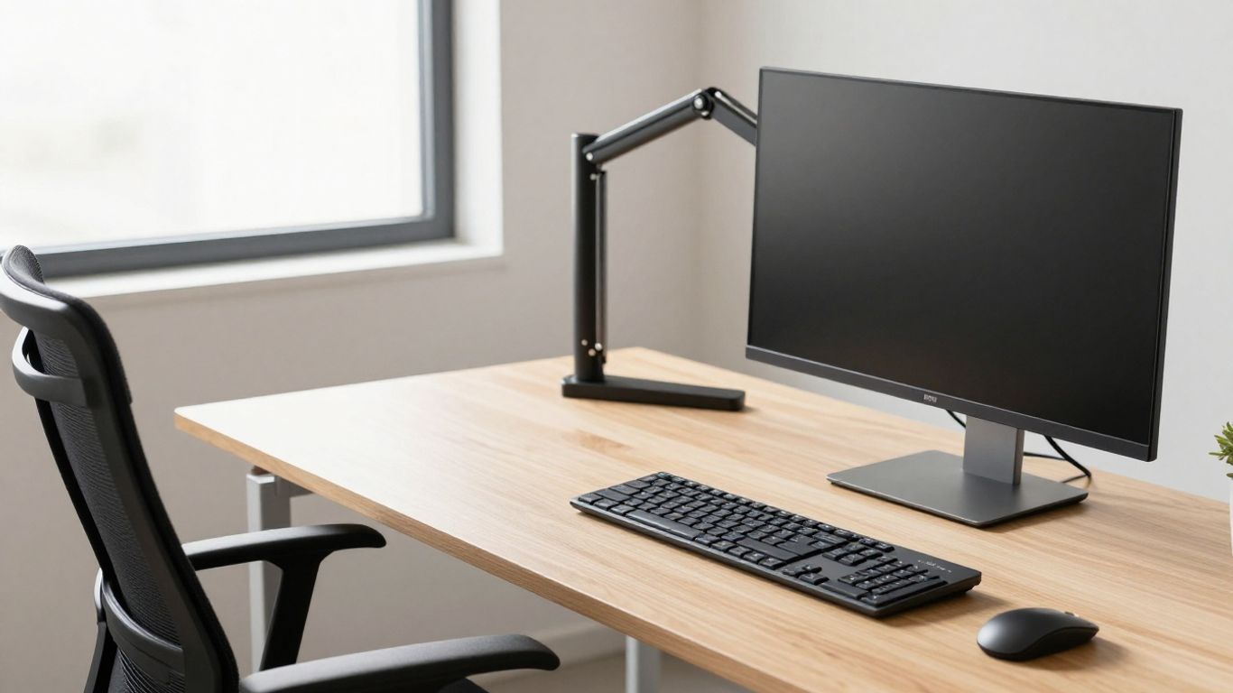 Setting up an ergonomic desk environment