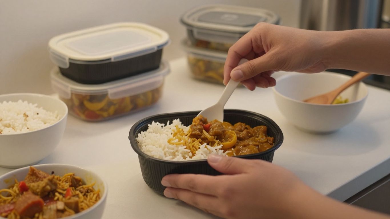Frozen Indian meals ready for reheating