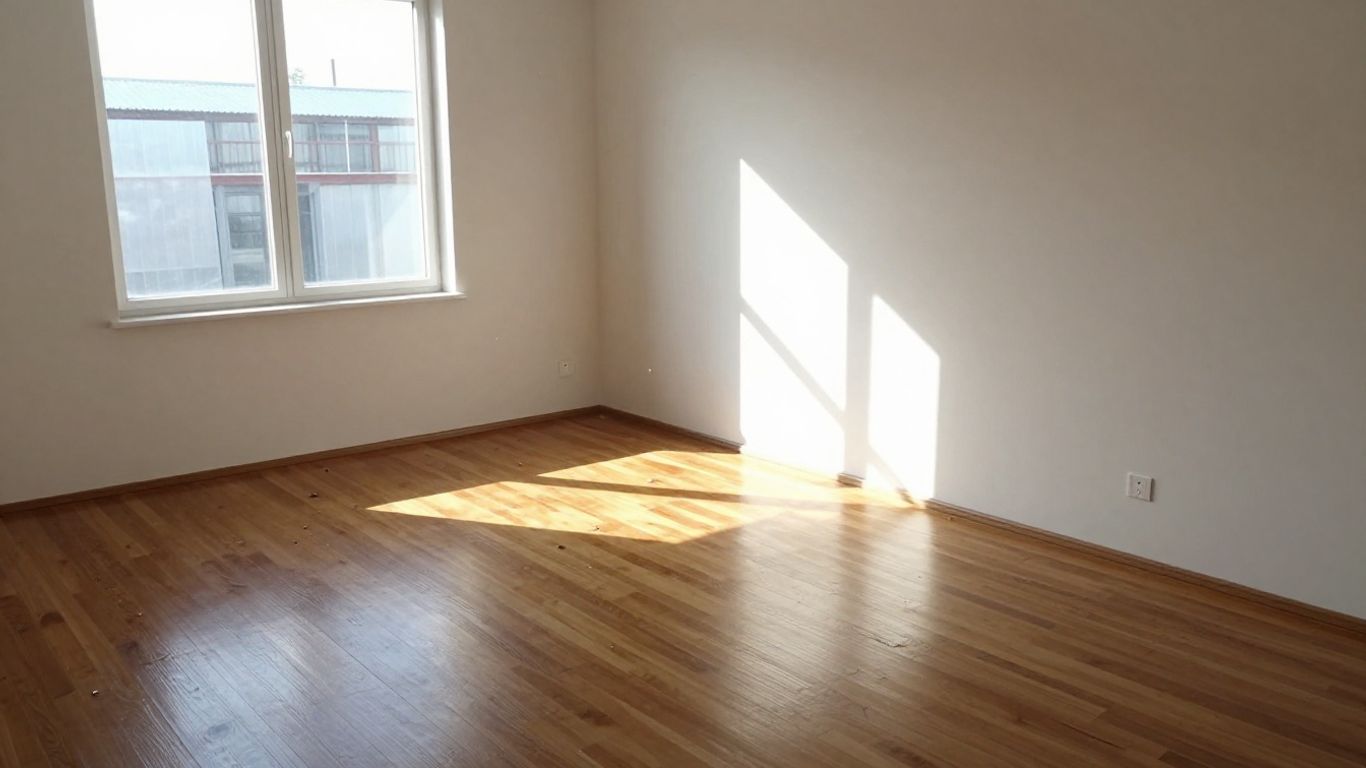 Newly renovated room after professional cleaning.