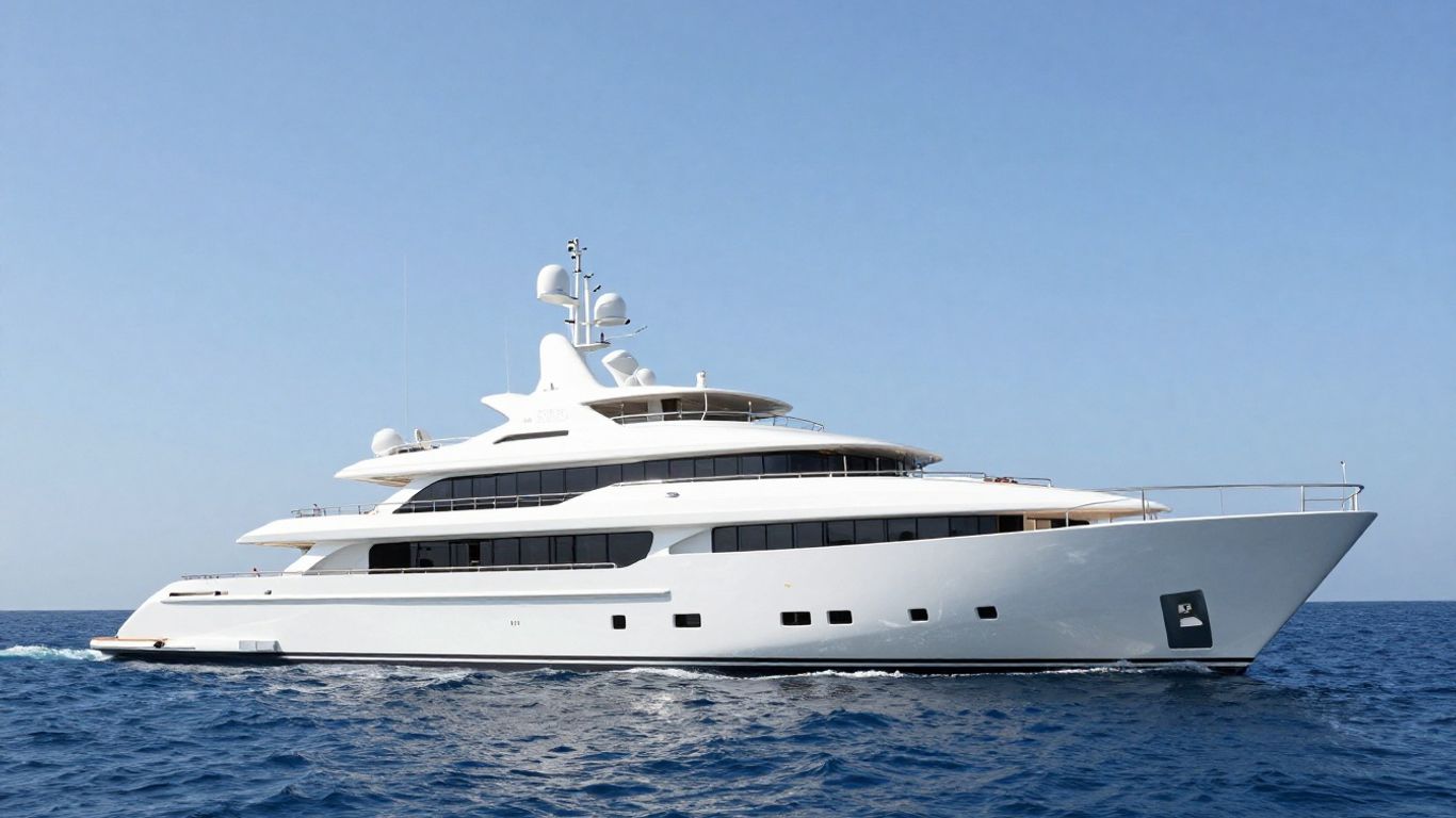 Lady S superyacht sailing on the ocean.
