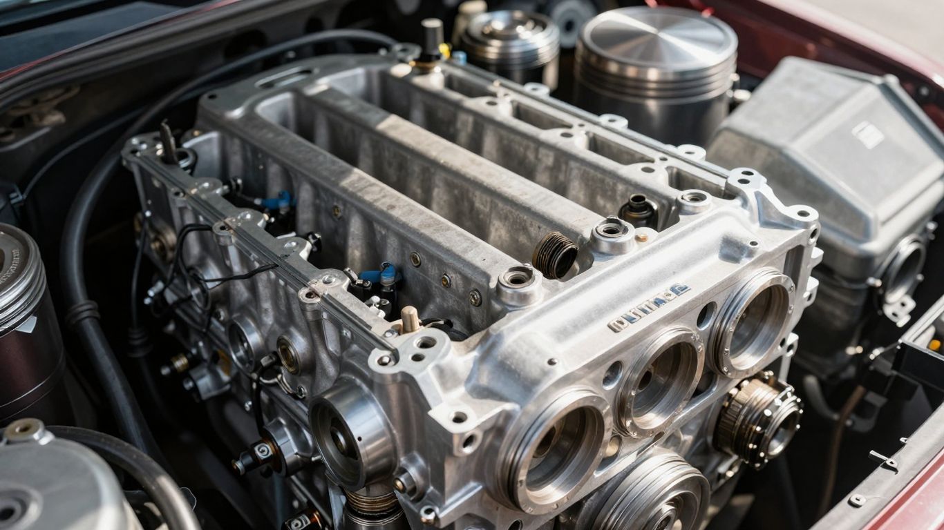 Used Mitsubishi Triton engine close-up