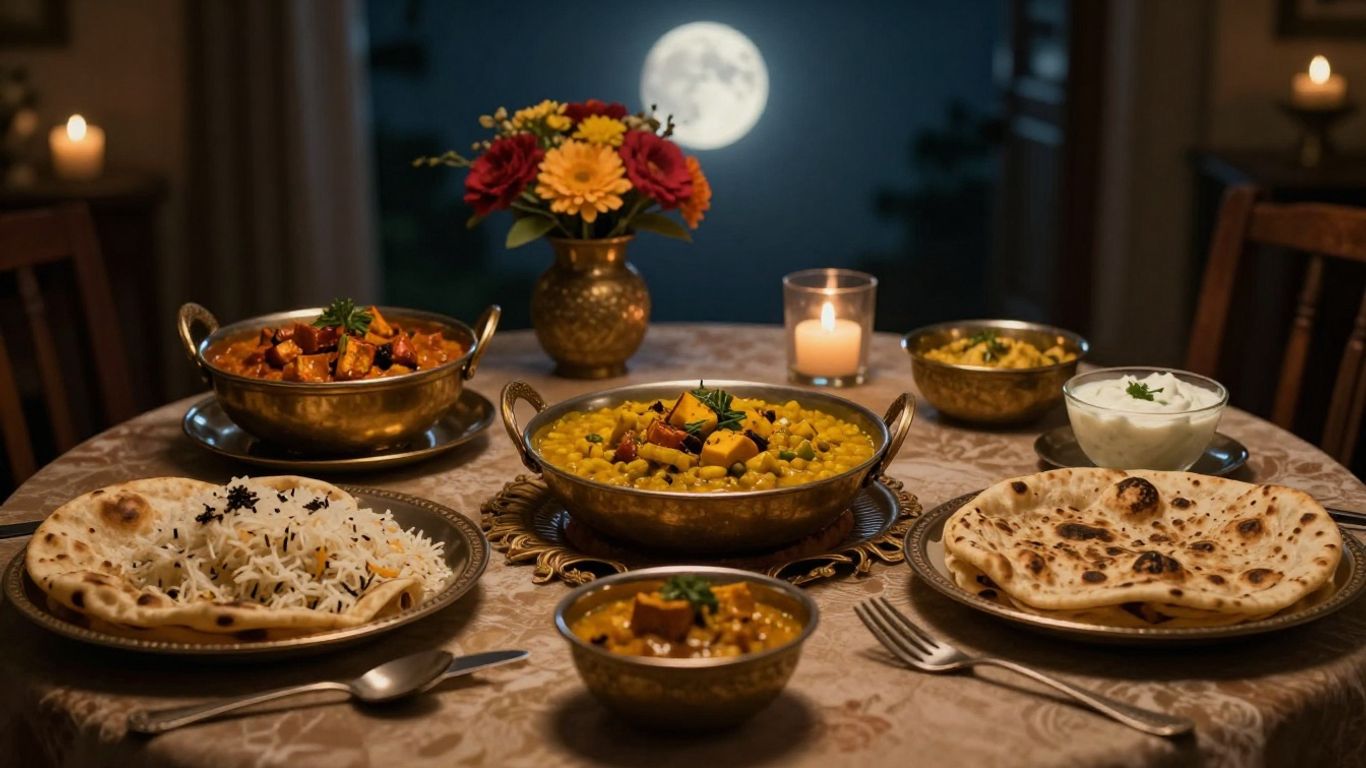 A comforting Karwa Chauth dinner table