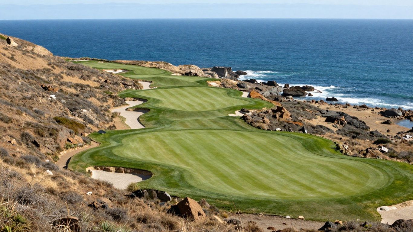 Rugged coastal golf course nearing completion in Cabo.