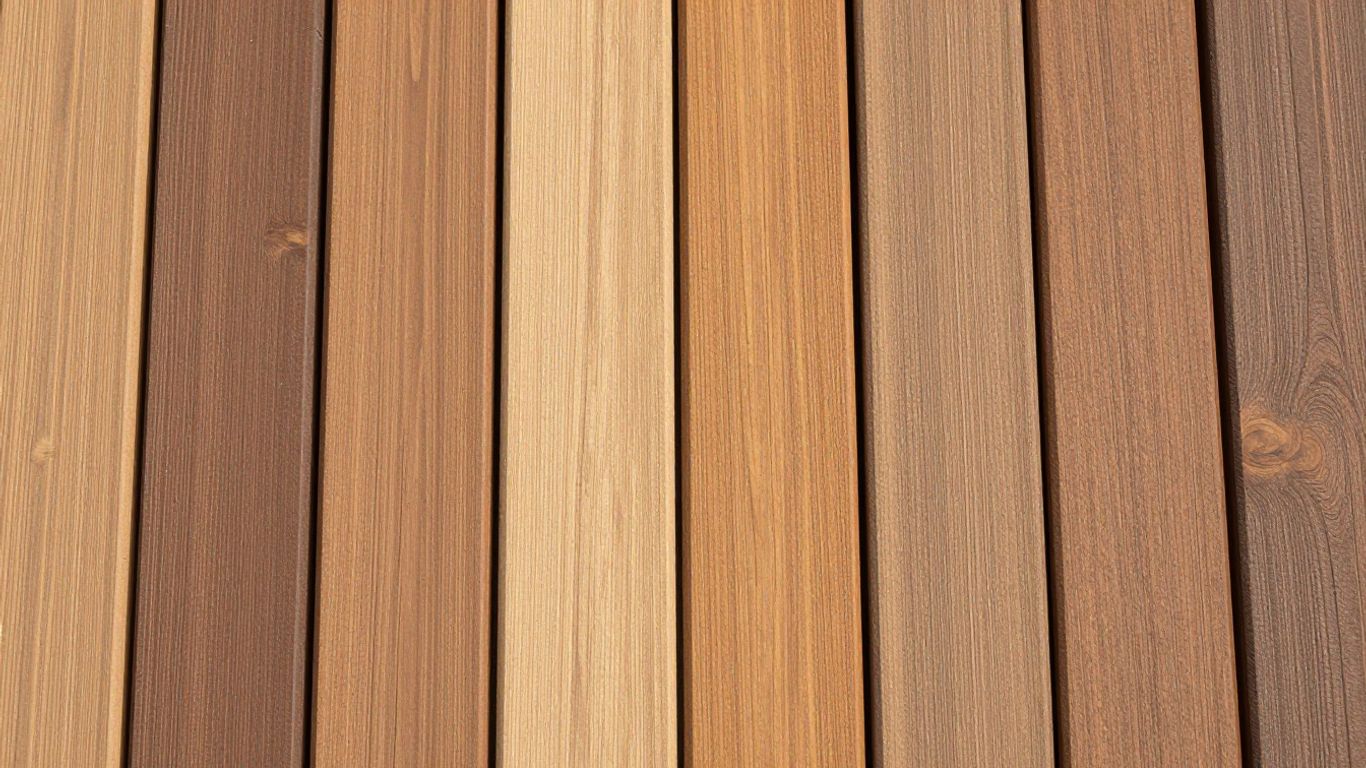 Various 16 ft deck boards with different wood grains.