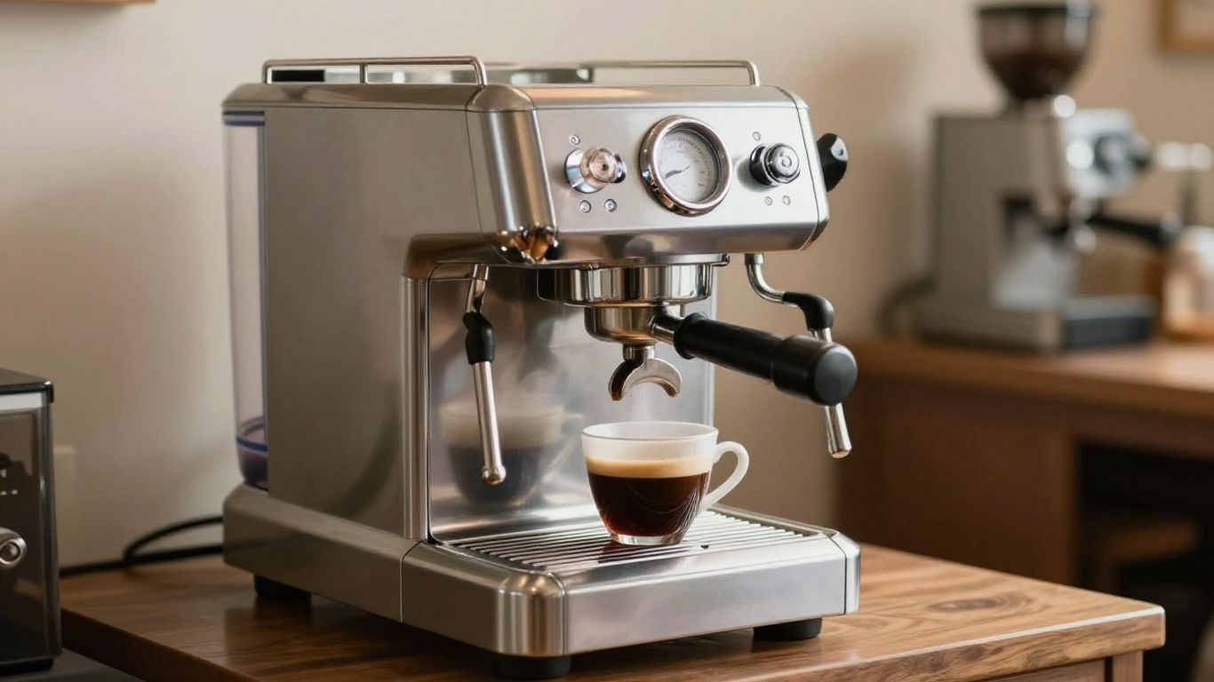 Professional espresso machine for a coffee van.
